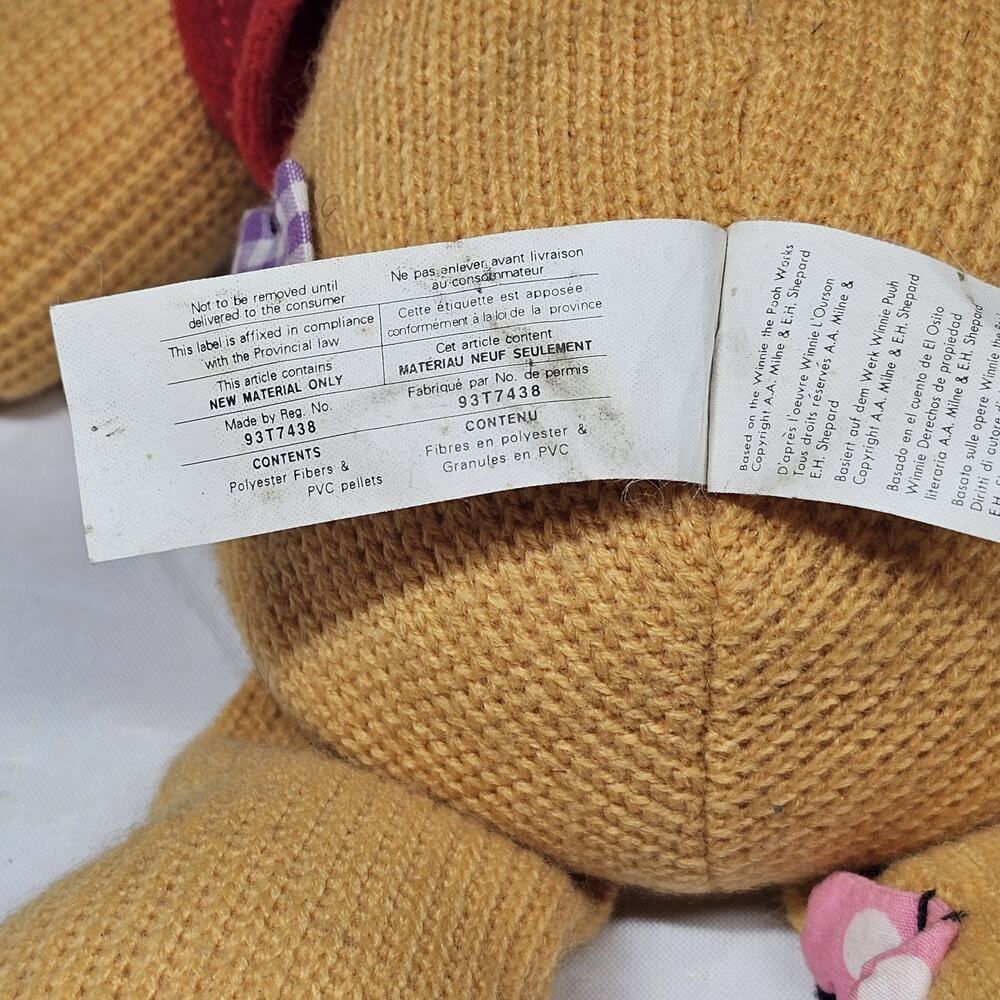 Disney Store Winnie The Pooh Exclusive Authentic Original 12” Crochet Stuffed - Picture 5 of 12